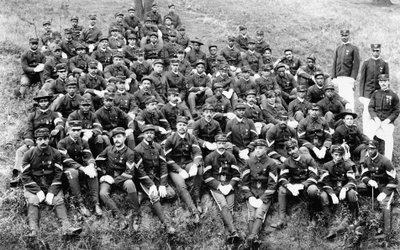 Company D, 8th Illinois Volunteer Regiment, c.1899 by American Photographer